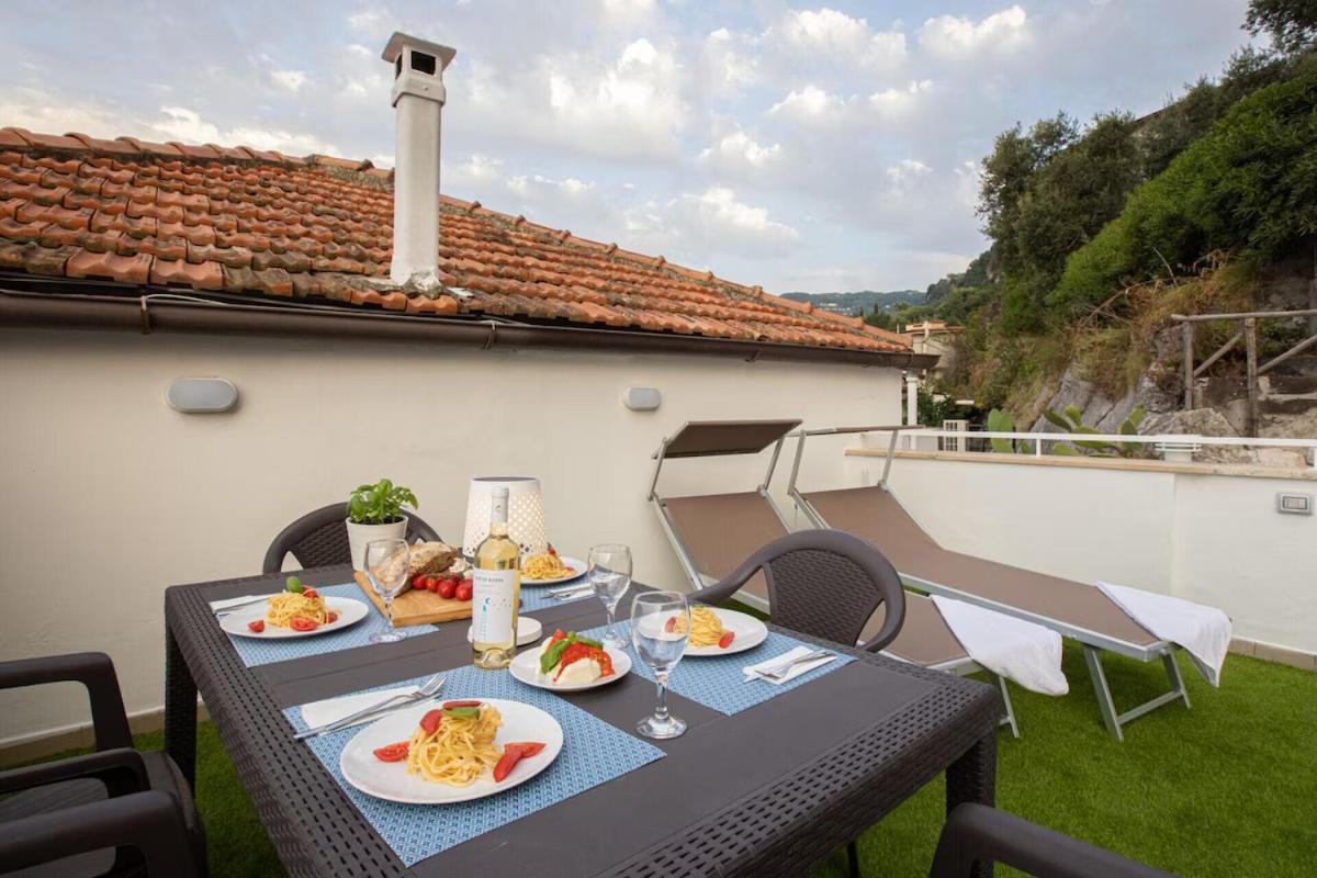 Sorrentovibes - Seaview Home On The Beach & Amazing Views Terrace Exterior foto